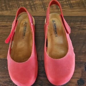Nwob Birkenstock Kathleen Sanosan Clog Women's Red Slingback Shoes